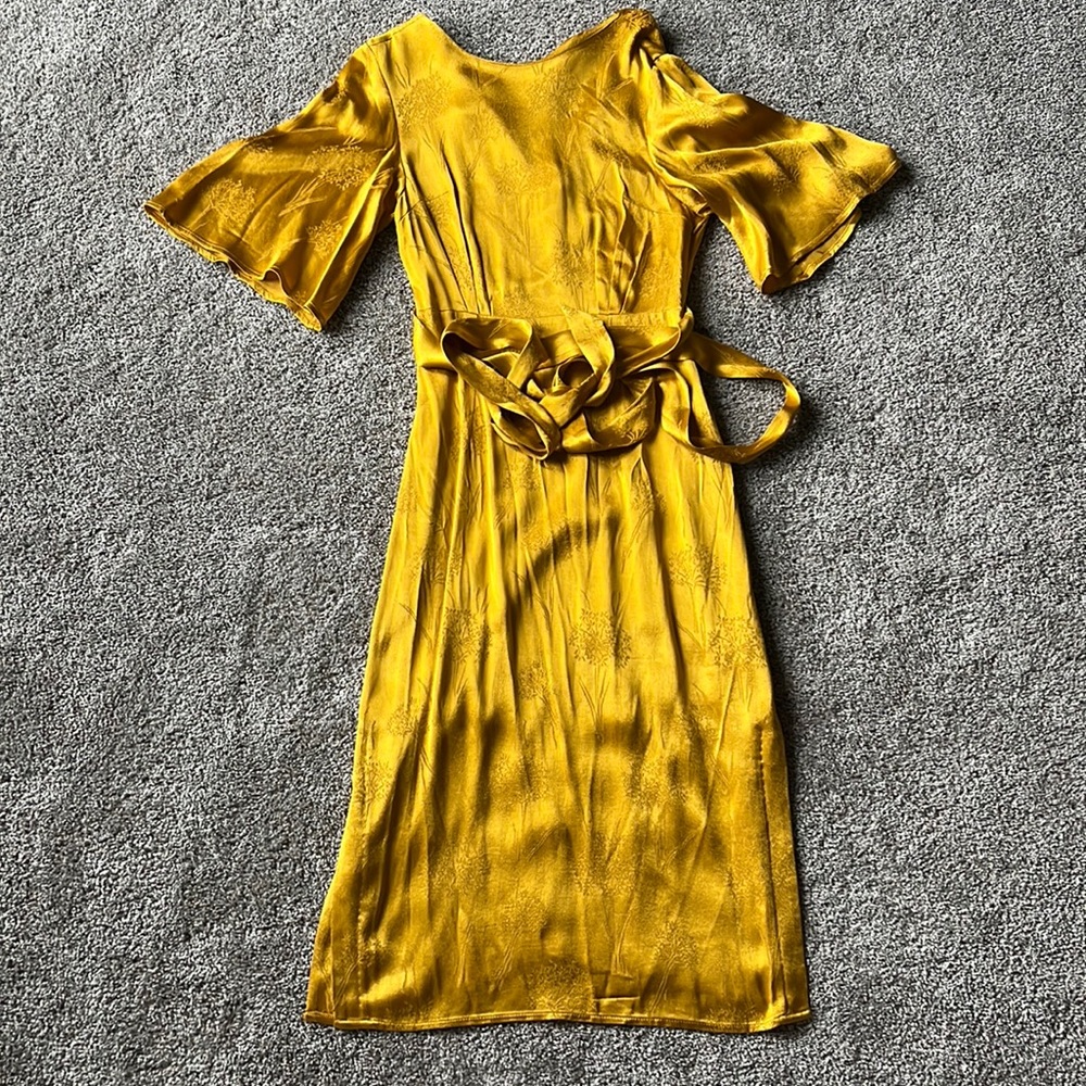 Golden evening dress